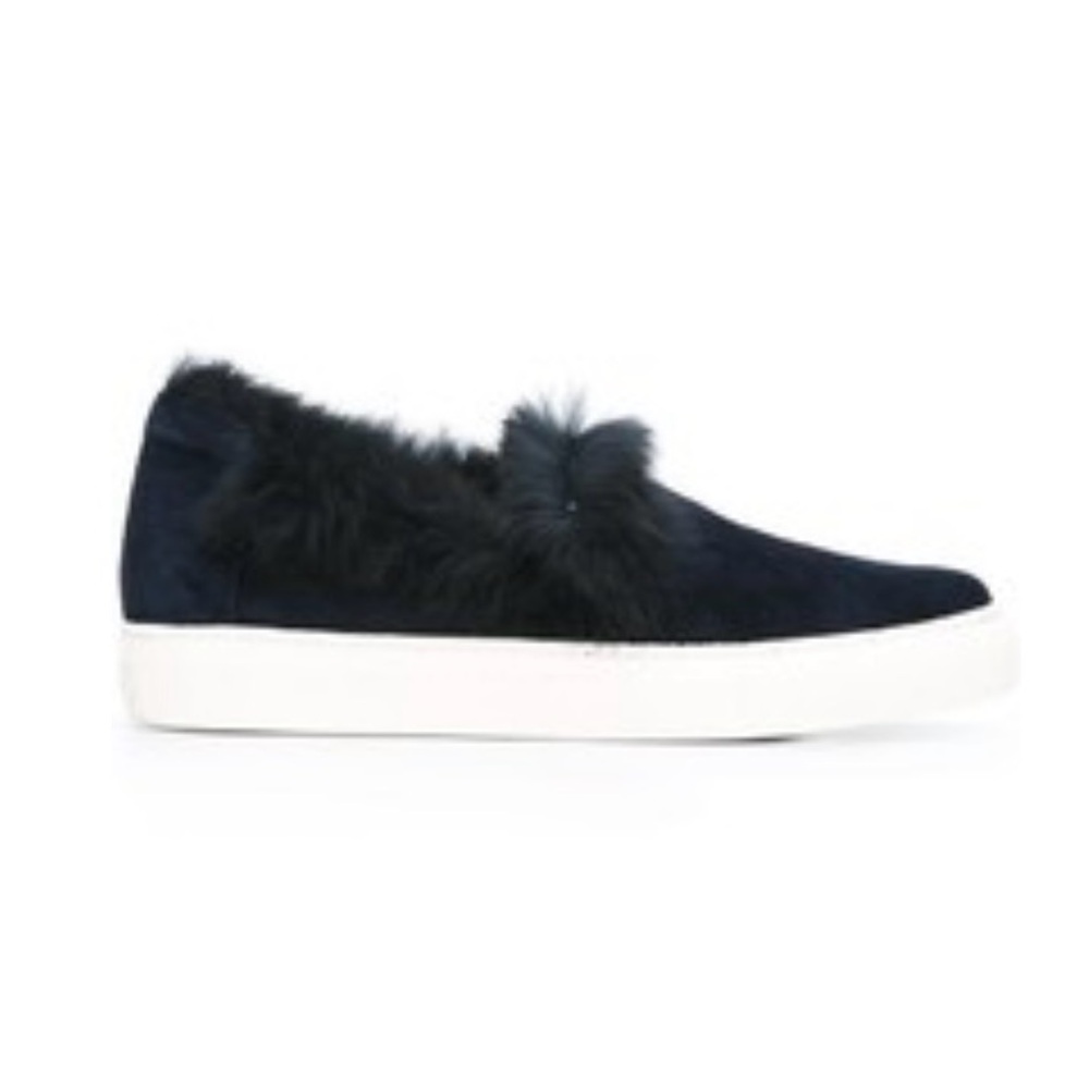 Rachel Zoe Burke fur slip on sneakers, Women’s 7.5